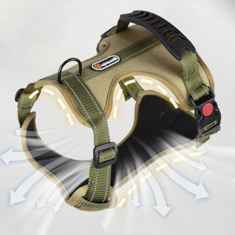 Pet Dog Harness for Medium Large Dogs Adjustable Reflective Vest Harnesses for Small DogsFront Clip Harness Easy Control Handle