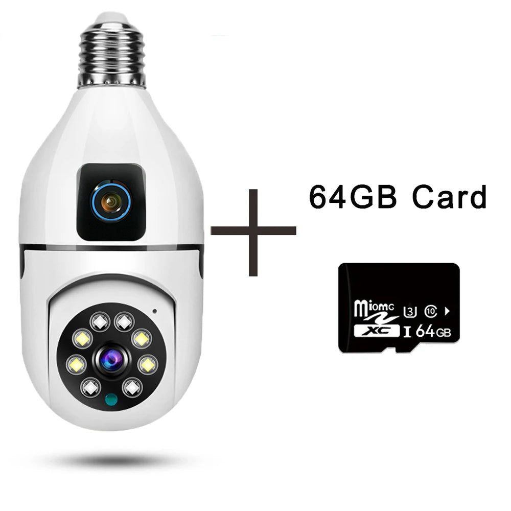 4G WiFi IP Camera E27 Bulb Cam 3MP Wireless Baby Monitor AI Tracking Security Video Surveillance Pet Cam SmartLife Indoor