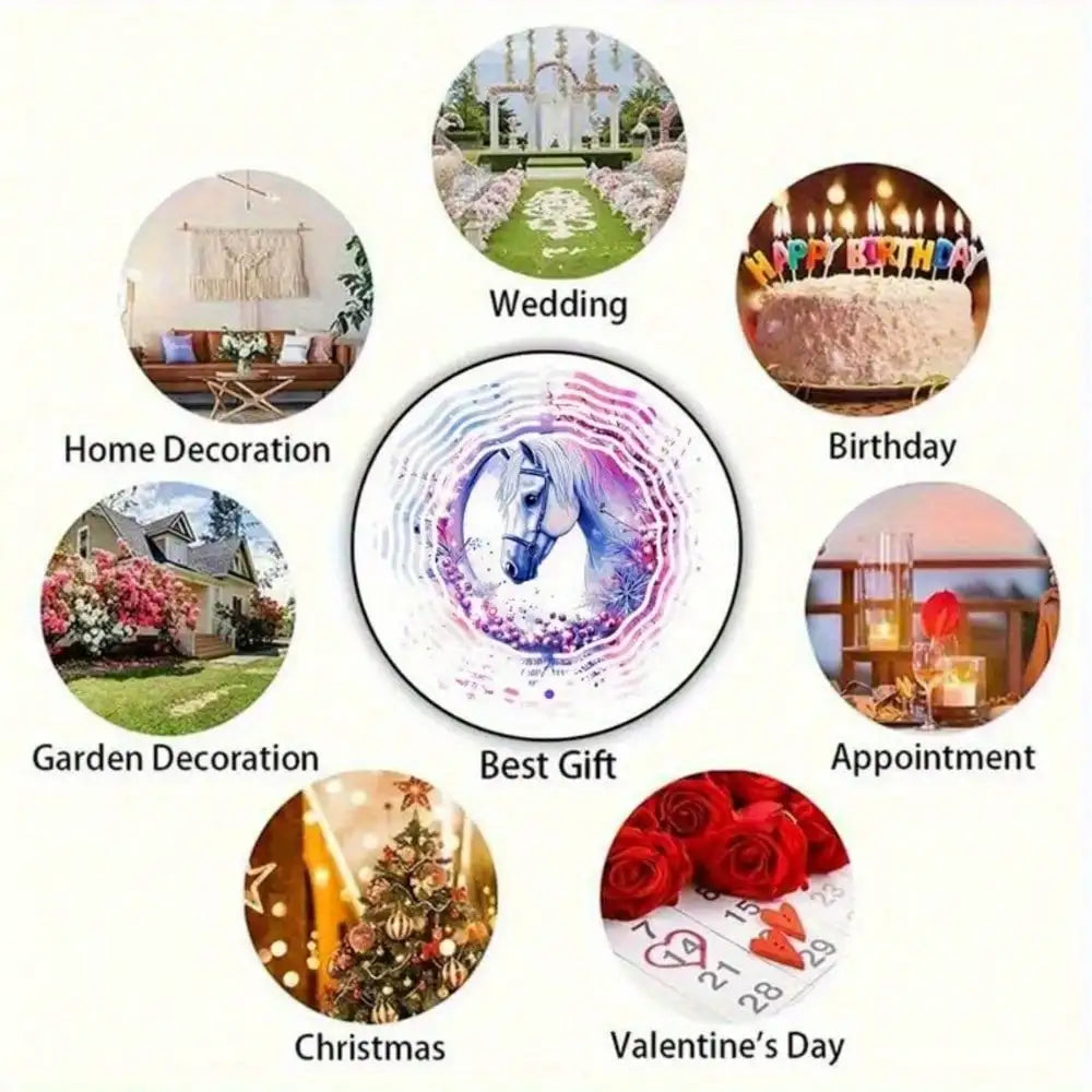 Western Cowboy Horse Wind Chime,Outdoor Decor,Xmas/Halloween Gift,Woman Gift