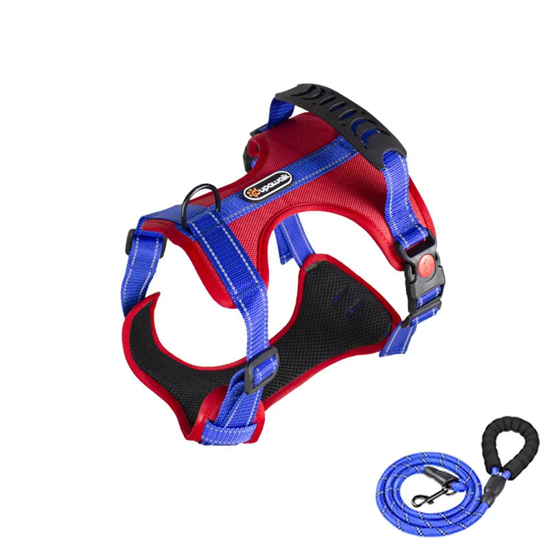 Pet Dog Harness for Medium Large Dogs Adjustable Reflective Vest Harnesses for Small DogsFront Clip Harness Easy Control Handle