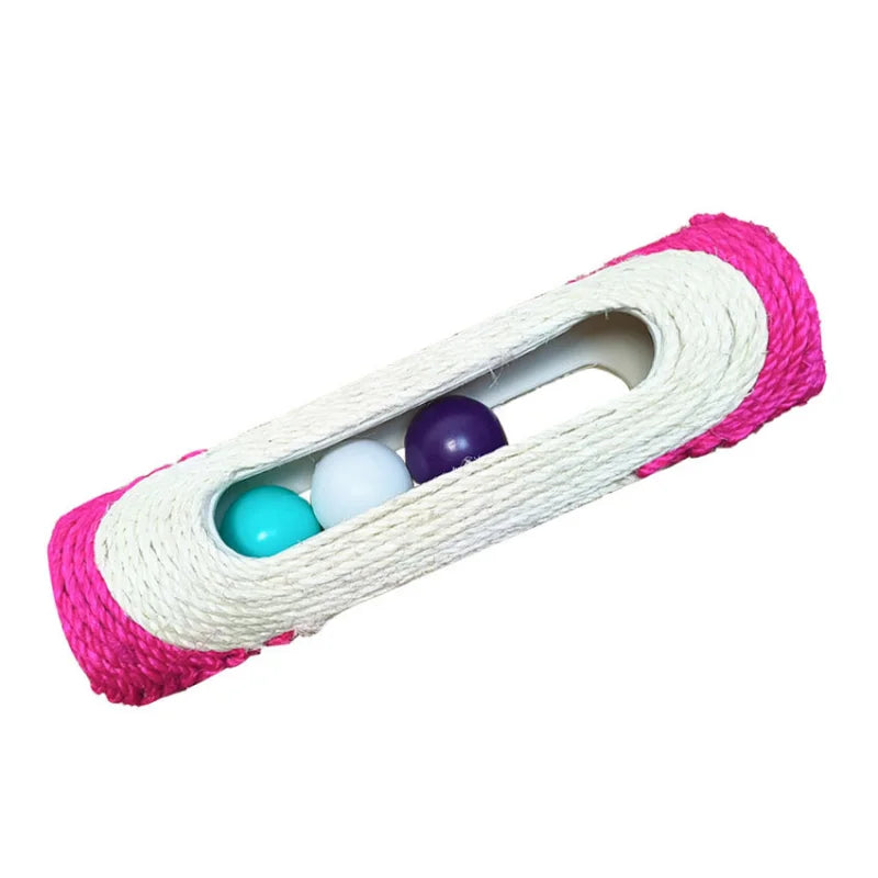 Cat Toys Scratcher Rolling Tunnel Sisal Ball Trapped with 3 Ball Toys for Cat Interactive Training Scratching Toys Cat Scratche