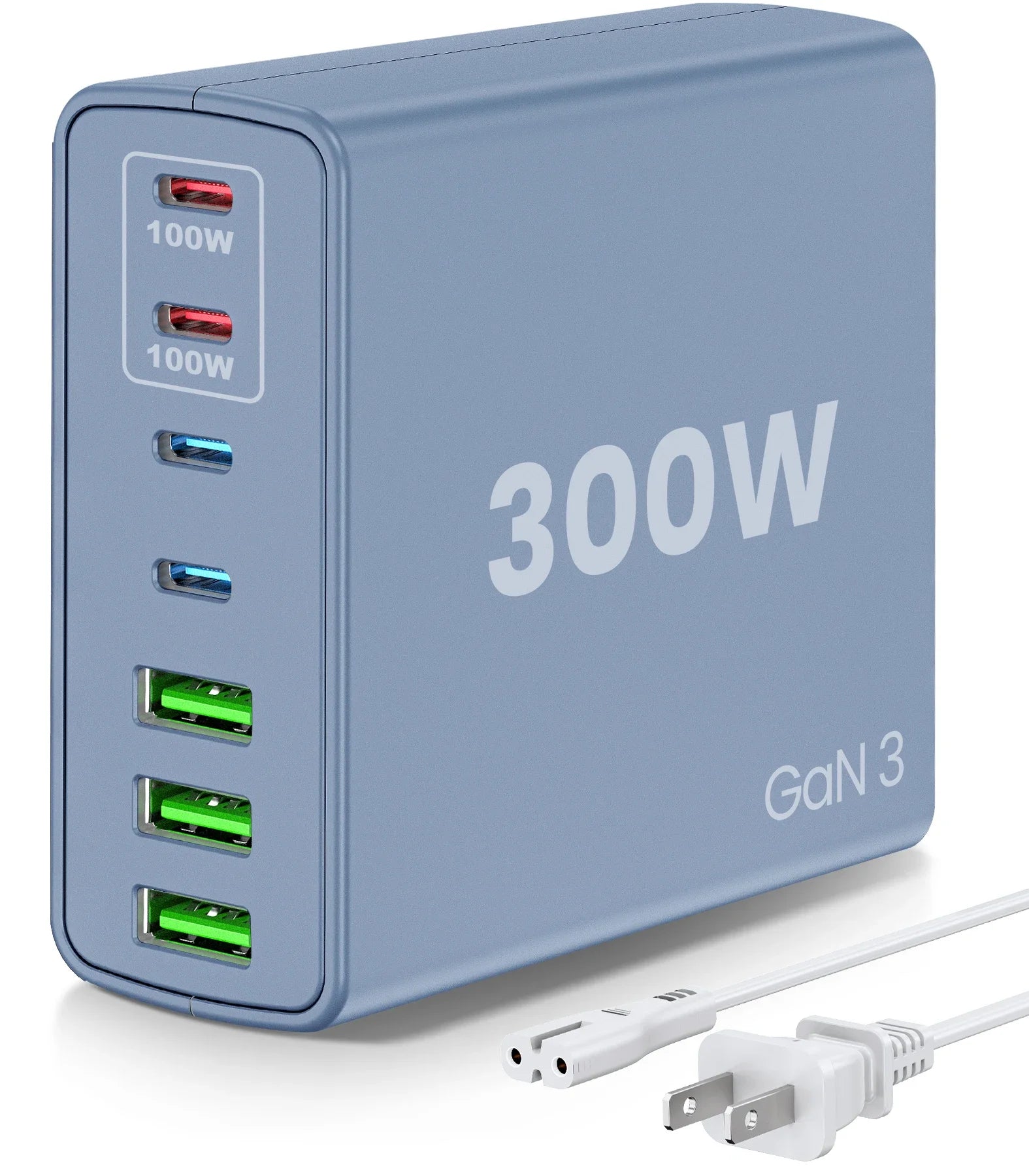 USB C Fast Charger 300 Watt: 7 Port USB Charging Station Hub Brick - Dual PPS PD 100 Watt Laptop Wall Charger Power Adapter