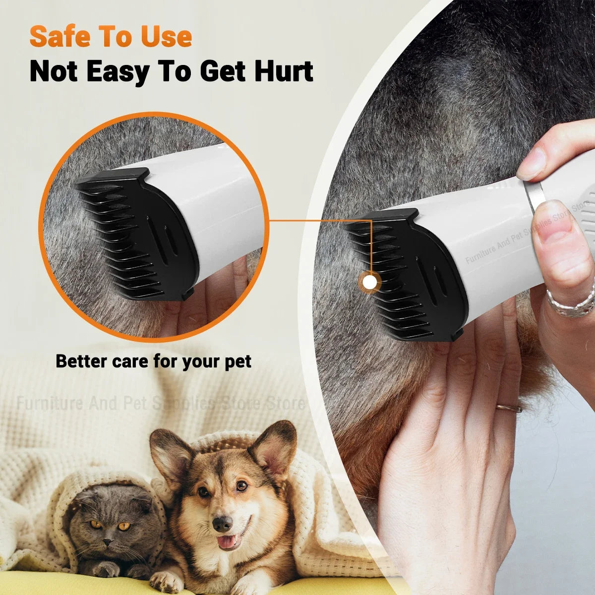 4-in-1 Multi-functional Electric Dog Clippers For Grooming Cordless Dog Shaver Clippers Trimmers Low Noise Pet Grooming Tools