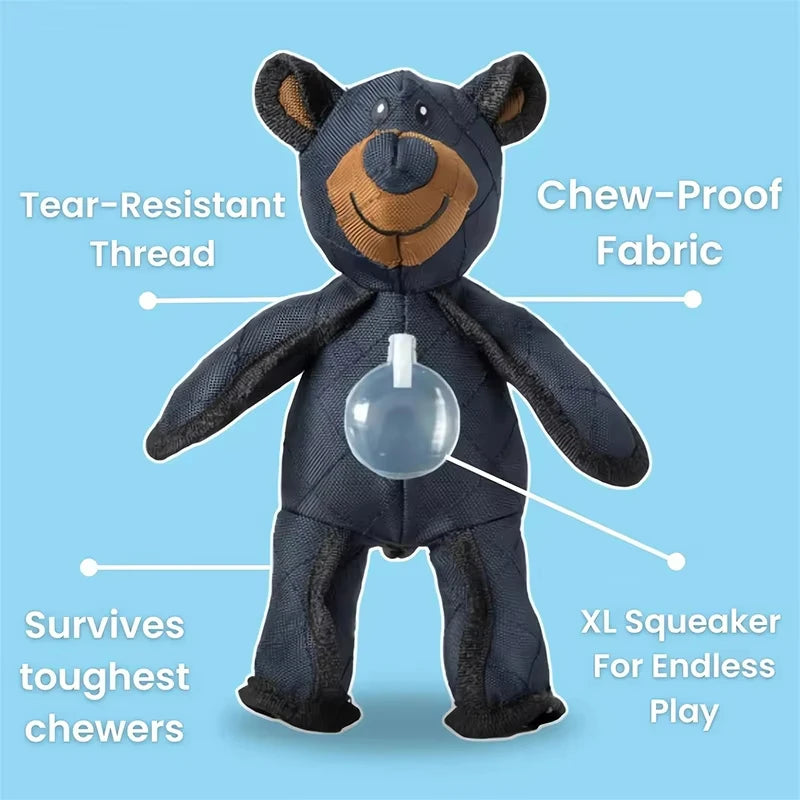 Unbreakable Teddy Bear Doll For Dog Chew Plush Toy Indestructible Oxford Bear Dog For Teeth Grinding Pet Bite-resistant