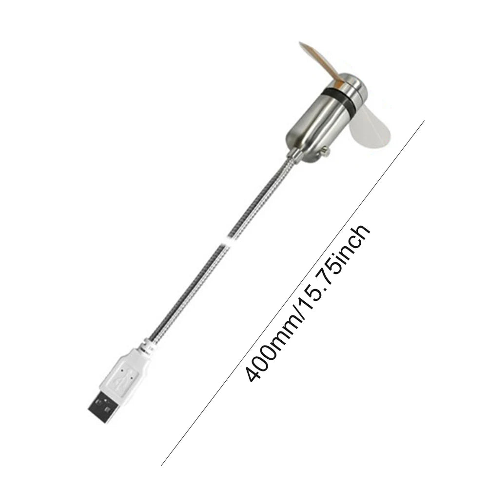 LED Clock Fan Time Temperature Display Mini Cooling Flashing Fan DC 5V Hand Mini USB Fan Portable Gadgets for Laptop PC Notebook