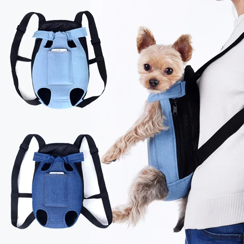 New Models Upgraded Adjustable Cat and Dog Carrying Bag Pet Backpack Portable Bag Outdoor Travel Camping Hiking Chest Carrying