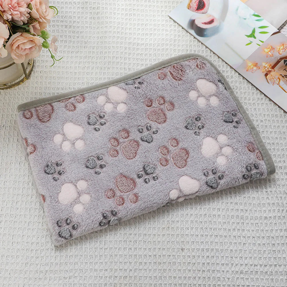 Dog Bed Blanket Bed Mat Soft Fleece Cat Blanket Cute Printed Pet Travel Mat Breathable Cozy Warm Blankets for Small Medium Dogs