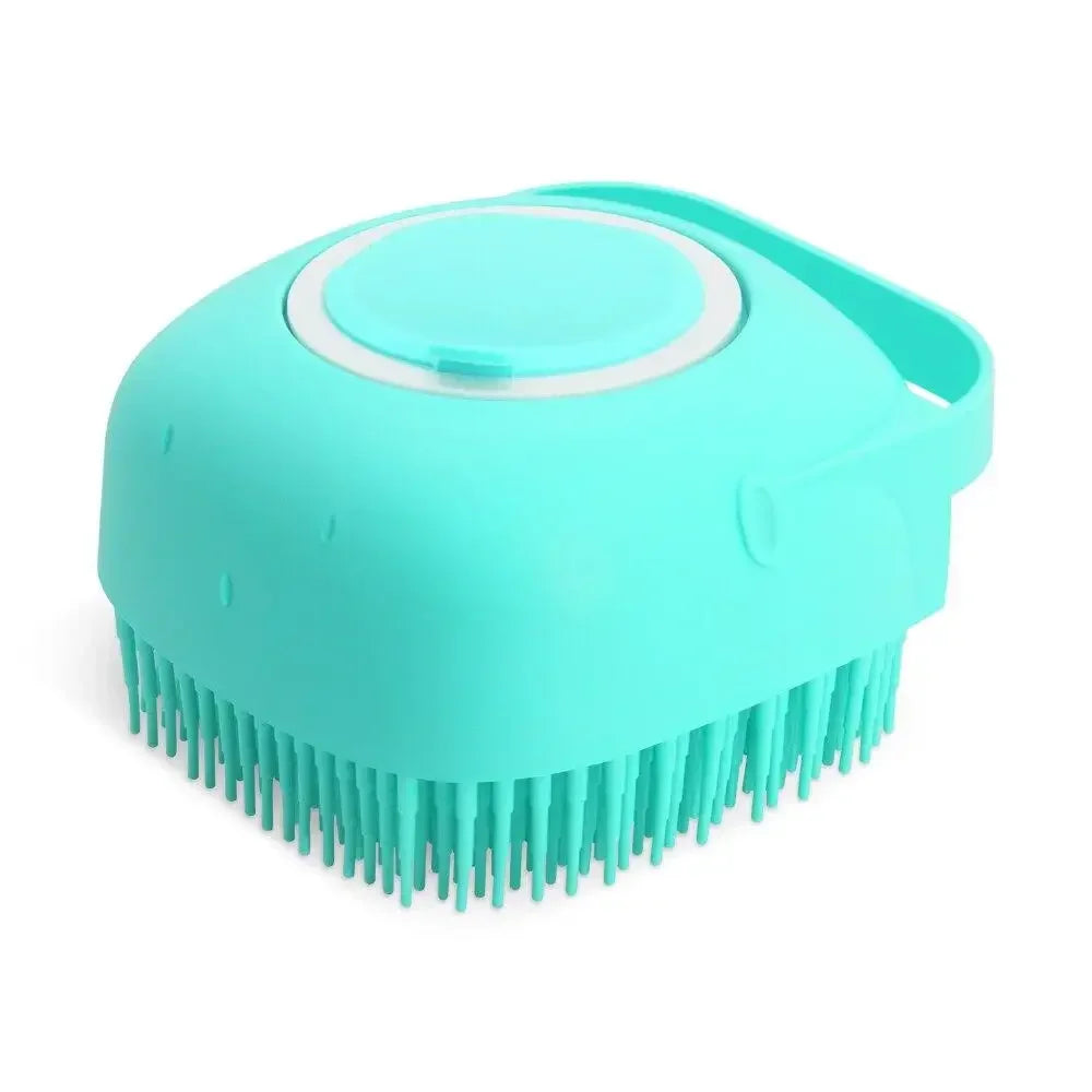 Pet Dog Shampoo Brush 2.7oz 80ml Cat Massage Comb Grooming Scrubber for Bathing Short Hair Soft Silicone Rubber Dog accessories