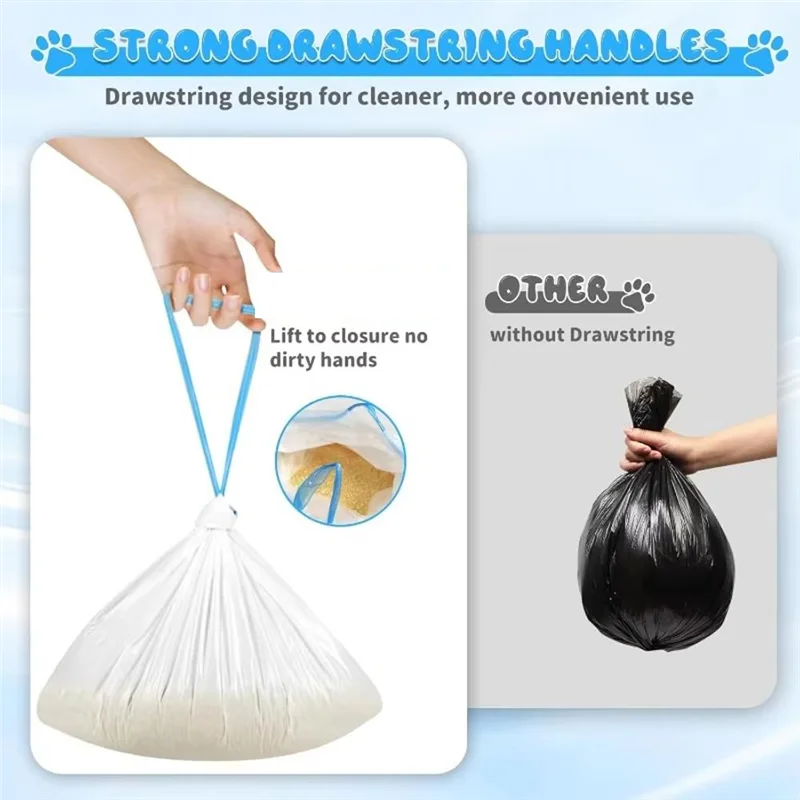 A84E-90 Count Cat Litter Bags Cat Litter Bags For Home Extra-Thick Cat Litter Box Liners