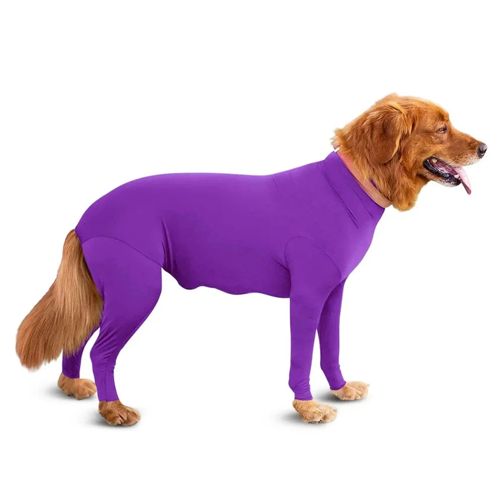 Pet Dog Onesie Clothes Anxiety Calming Shirt For Medium Large Dogs 4-leg Dog Jumpsuit Prevent Shedding Hair Surgery Recovery