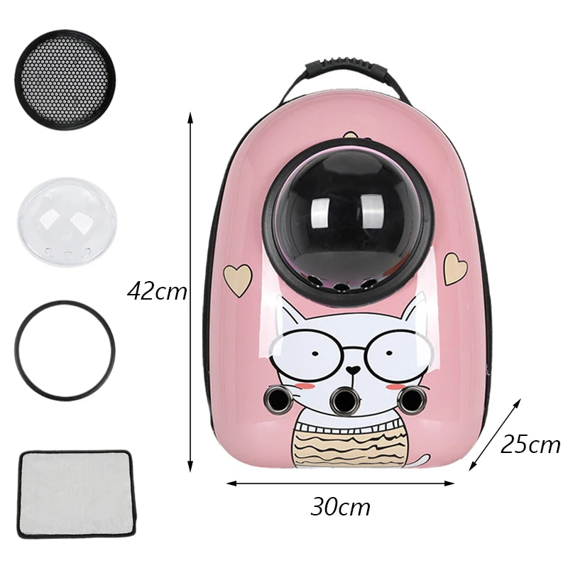 Outdoor Travel Puppy Cat Backpack Carrier Bag Breathable Pet Space Capsule Mascotas Supplies for Cats Goats transporter dla kota